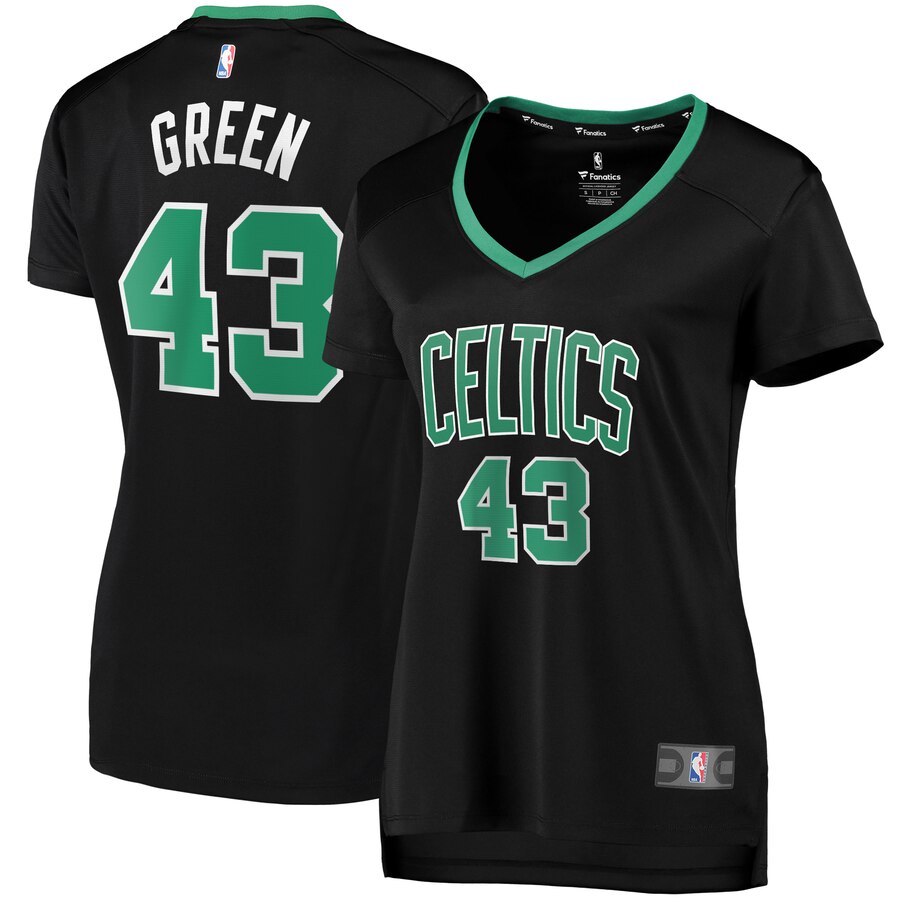 Women's Boston Celtics Javonte Green #43 Fast Break Fanatics Branded Statement Edition Replica Player Black Jersey 2401EGWU